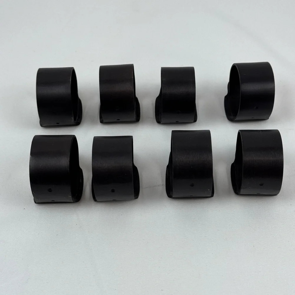 Set of 8 Pottery Barn Santa Belt Napkin Rings – Holiday Table Decor